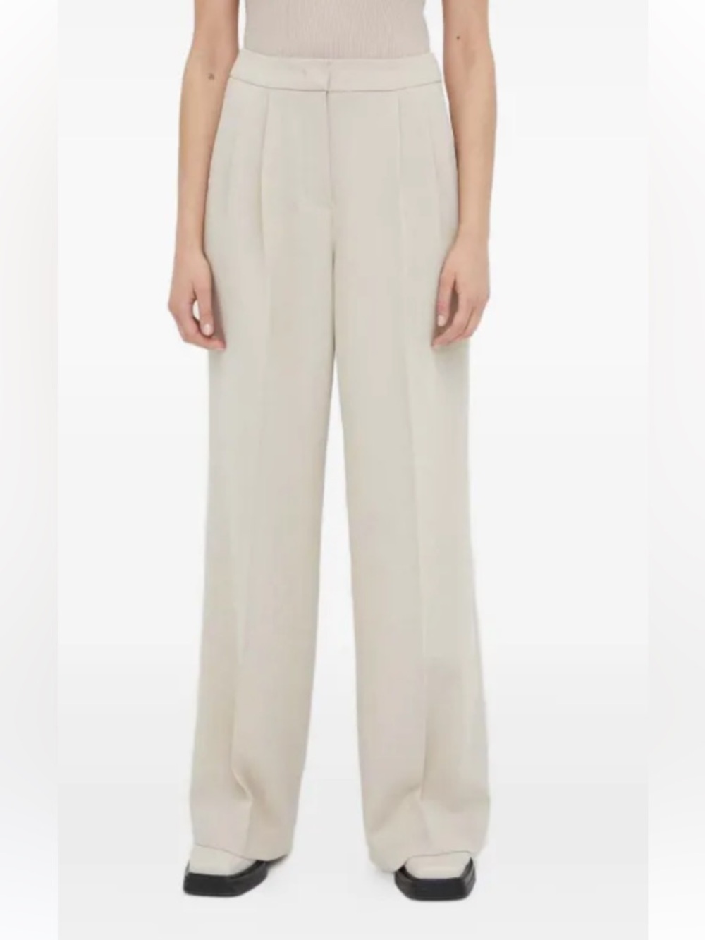 2NDDAY Cream Wide Leg Trouser
